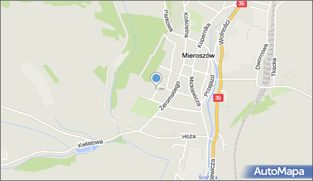 Mieroszów, Podgórze, mapa Mieroszów