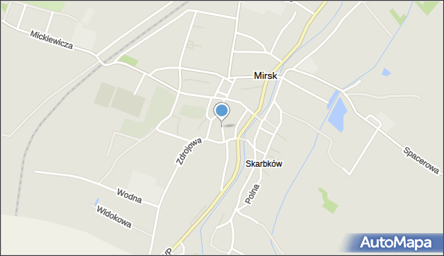 Mirsk, Podchorążych, mapa Mirsk