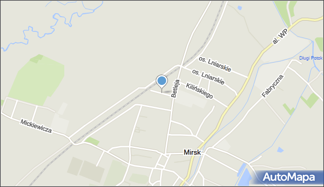 Mirsk, Podkolejowa, mapa Mirsk