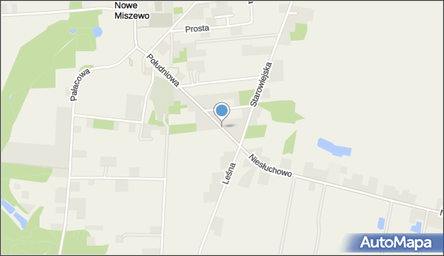 Miszewo Murowane, Południowa, mapa Miszewo Murowane