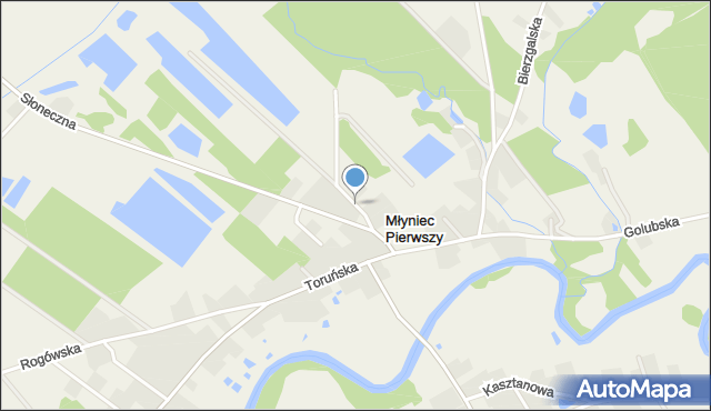 Młyniec Pierwszy, Polna, mapa Młyniec Pierwszy