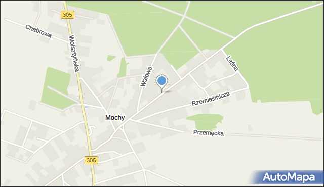 Mochy, Powstańców Wielkopolskich, mapa Mochy
