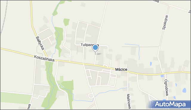 Mścice, Północna, mapa Mścice