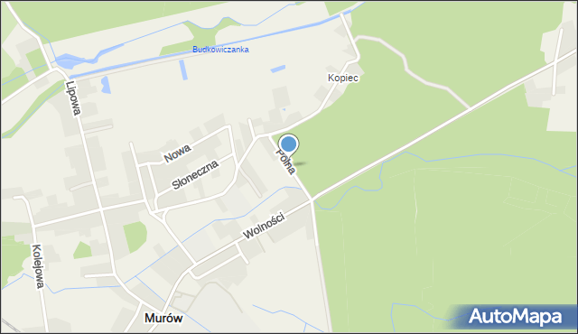 Murów, Polna, mapa Murów