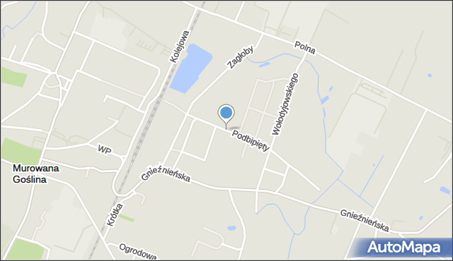 Murowana Goślina, Podbipięty Longinusa, mapa Murowana Goślina