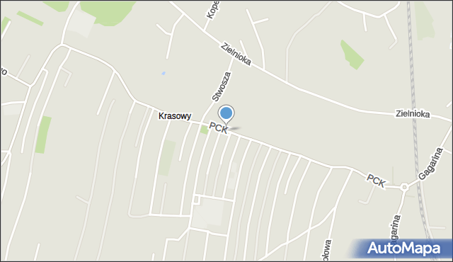 Mysłowice, Polskiego Czerwonego Krzyża, mapa Mysłowice