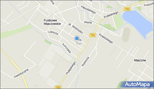 Myszków, Powstania Styczniowego, mapa Myszków