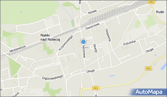 Nakło nad Notecią, Pocztowa, mapa Nakło nad Notecią