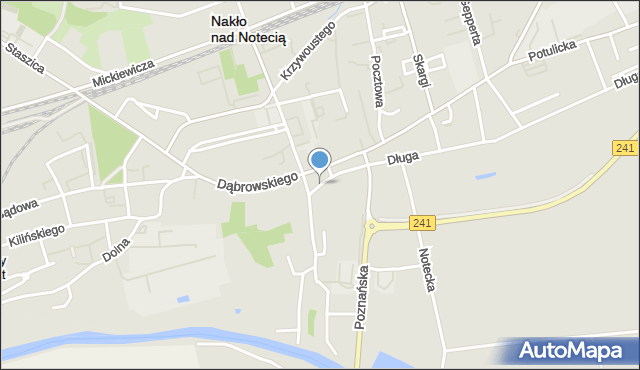 Nakło nad Notecią, Podgórna, mapa Nakło nad Notecią