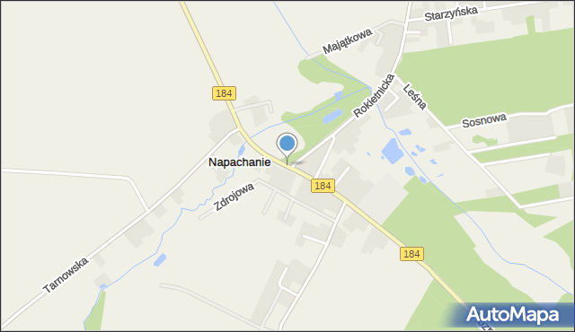 Napachanie, Poznańska, mapa Napachanie