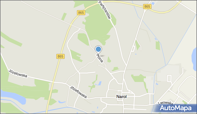 Narol, Polna, mapa Narol