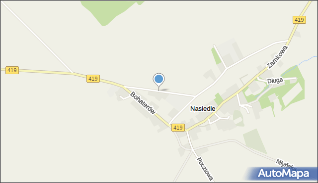 Nasiedle, Polna, mapa Nasiedle