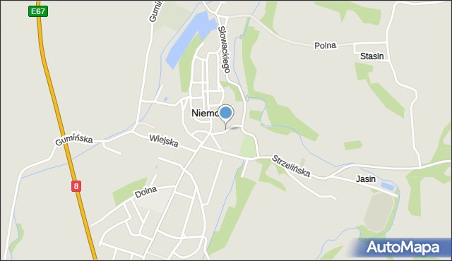 Niemcza, Podgórze, mapa Niemcza