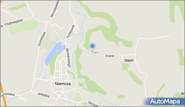 Niemcza, Polna, mapa Niemcza