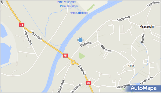 Niepołomice, Podwale, mapa Niepołomice