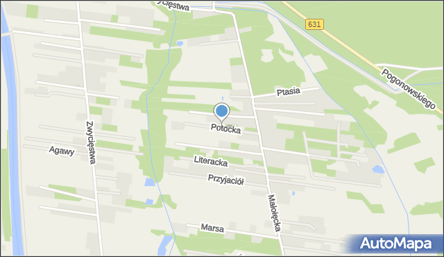 Nieporęt, Potocka, mapa Nieporęt