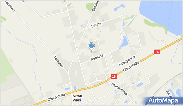 Nowa Wieś gmina Iława, Polarna, mapa Nowa Wieś gmina Iława