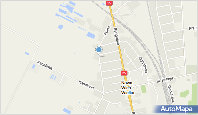 Nowa Wieś Wielka powiat bydgoski, Polna, mapa Nowa Wieś Wielka powiat bydgoski