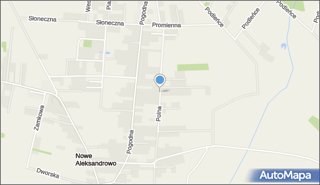 Nowe Aleksandrowo, Polna, mapa Nowe Aleksandrowo