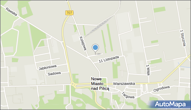 Nowe Miasto nad Pilicą, Polna, mapa Nowe Miasto nad Pilicą