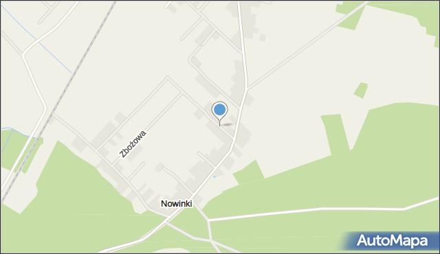 Nowinki gmina Mosina, Polna, mapa Nowinki gmina Mosina