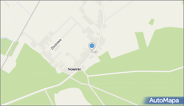 Nowinki gmina Mosina, Powstańców Wielkopolskich, mapa Nowinki gmina Mosina