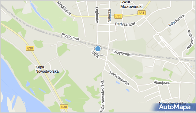 Nowy Dwór Mazowiecki, Polskiego Czerwonego Krzyża, mapa Nowy Dwór Mazowiecki