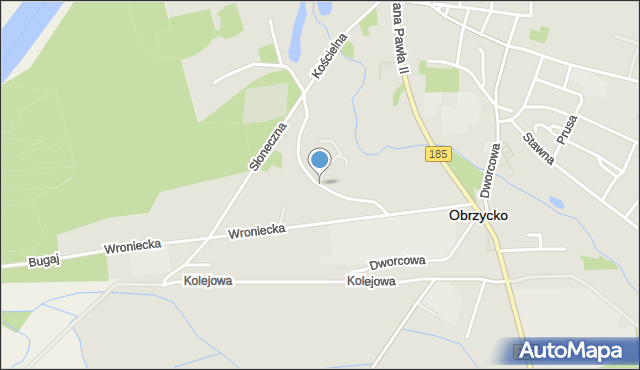 Obrzycko, Powstańców Wielkopolskich, mapa Obrzycko