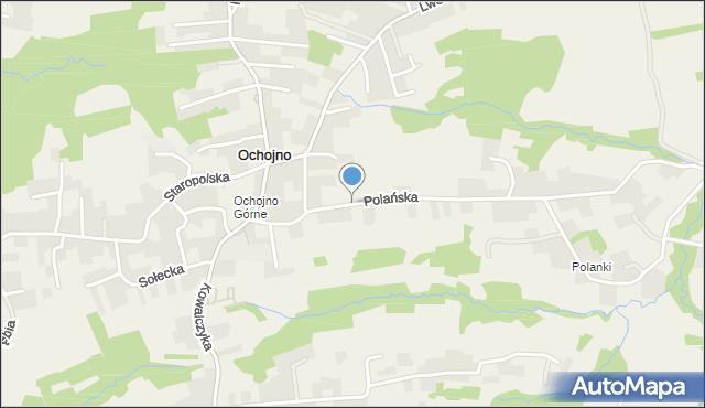 Ochojno, Polańska, mapa Ochojno