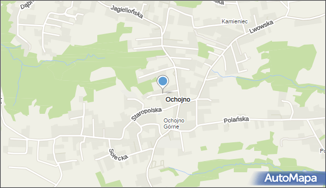 Ochojno, Potocka, mapa Ochojno