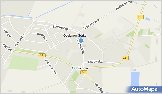 Odolanów powiat ostrowski, Poznańska, mapa Odolanów powiat ostrowski