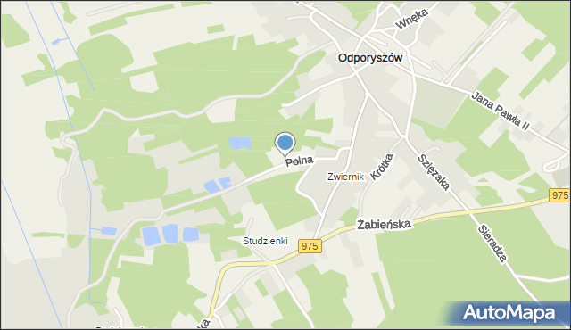 Odporyszów, Polna, mapa Odporyszów