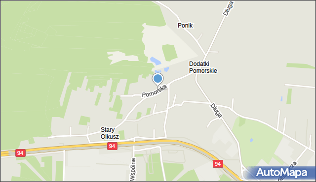 Olkusz, Pomorska, mapa Olkusz