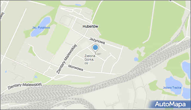 Olsztyn, Porzeczkowa, mapa Olsztyna