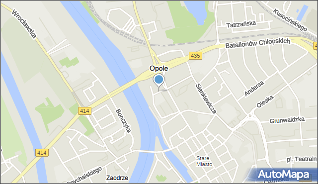 Opole, Poświatowskiej Haliny, mapa Opola