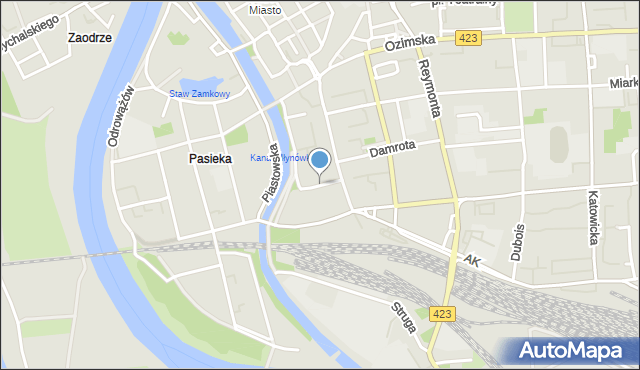Opole, Powolnego Leona, mapa Opola