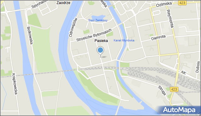 Opole, Powstańców Śląskich, mapa Opola