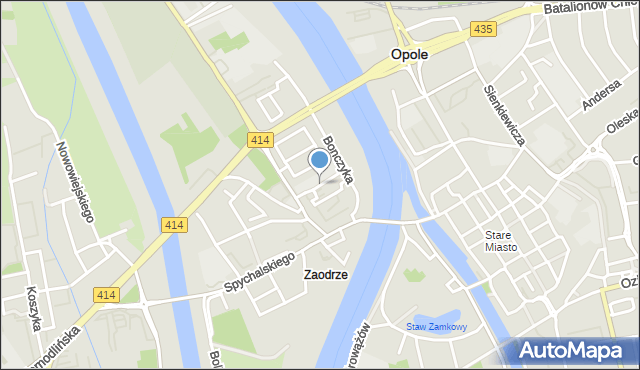 Opole, Polskiego Czerwonego Krzyża, mapa Opola