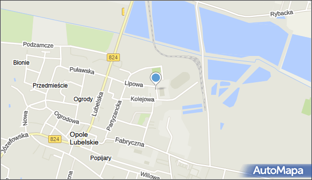 Opole Lubelskie, Pocztowa, mapa Opole Lubelskie