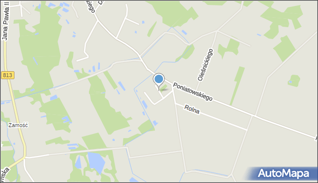 Ostrów Lubelski, Poczatko Włodzimierza, mapa Ostrów Lubelski