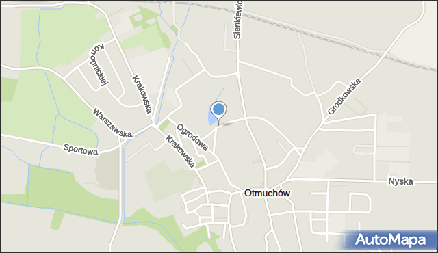 Otmuchów, Powstańców Śląskich, mapa Otmuchów