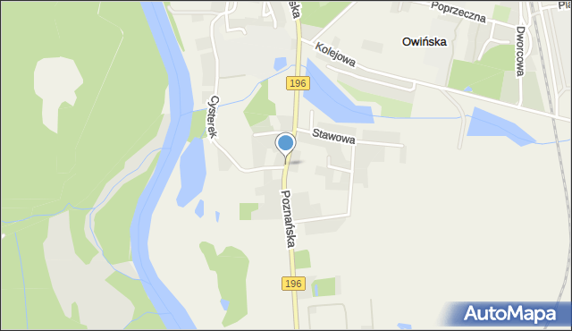 Owińska, Poznańska, mapa Owińska