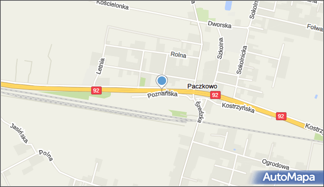 Paczkowo gmina Swarzędz, Poznańska, mapa Paczkowo gmina Swarzędz