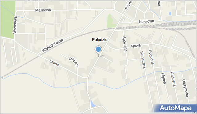 Palędzie, Pocztowa, mapa Palędzie