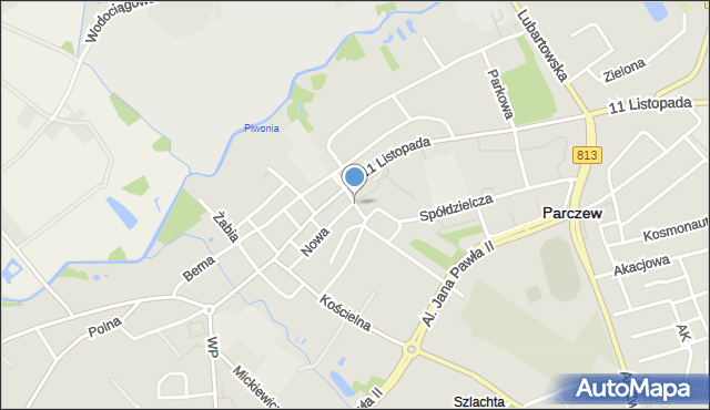 Parczew, Polskiego Czerwonego Krzyża, mapa Parczew