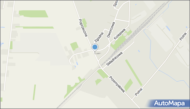 Parczew, Poprzeczna, mapa Parczew