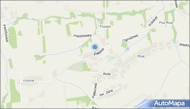 Paszkówka gmina Brzeźnica, Pobiedr, mapa Paszkówka gmina Brzeźnica