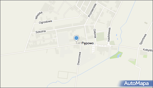 Pępowo powiat gostyński, Powstańców Wielkopolskich, mapa Pępowo powiat gostyński