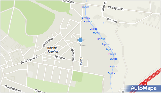 Piekary Śląskie, Polna, mapa Piekary Śląskie