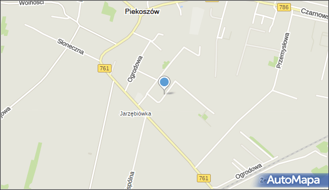 Piekoszów, Pogodna, mapa Piekoszów